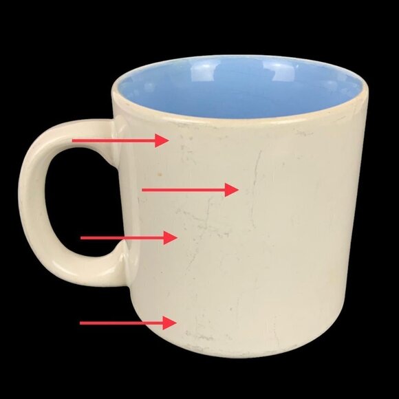 Laura Papel Poetry Name Coffee Mug Cup Ceramic 10 oz White Blue Vintage Gift - Picture 12 of 13